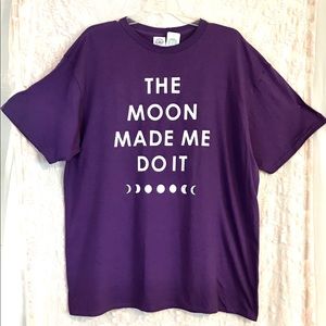 NWT Purple “The Moon Made Me Do It” T-Shirt- XL